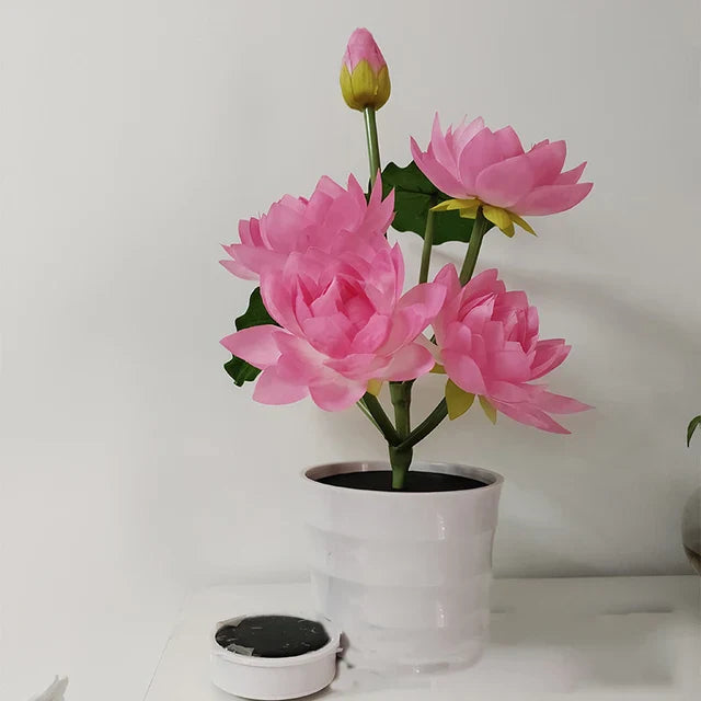 SolarBloom - Solenergi Lotusblomma Trädgårdslampa – Dekorativ LED Utomhusbelysning