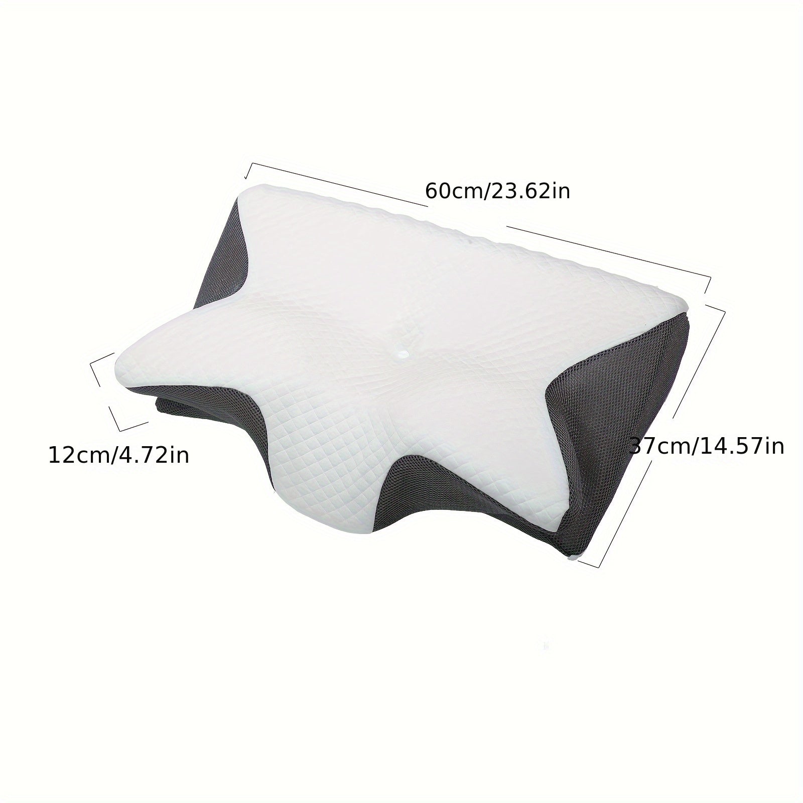 Minnesskum Cervikale Kudde - 2-i-1 Ergonomisk Konturkudde För Sido-, Rygg- och Magliggare