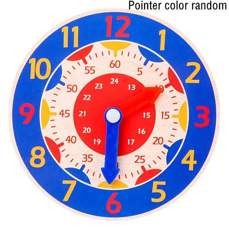 Trä Utbildningsklocka - Spelklocka för Barn för att Lära sig Tiden, Perfekt för Jul- och Halloweenpresenter