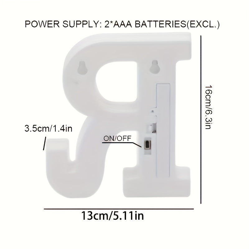 AlphaGlow - LED Dekorativ Bokstavslampa med Batteridrift