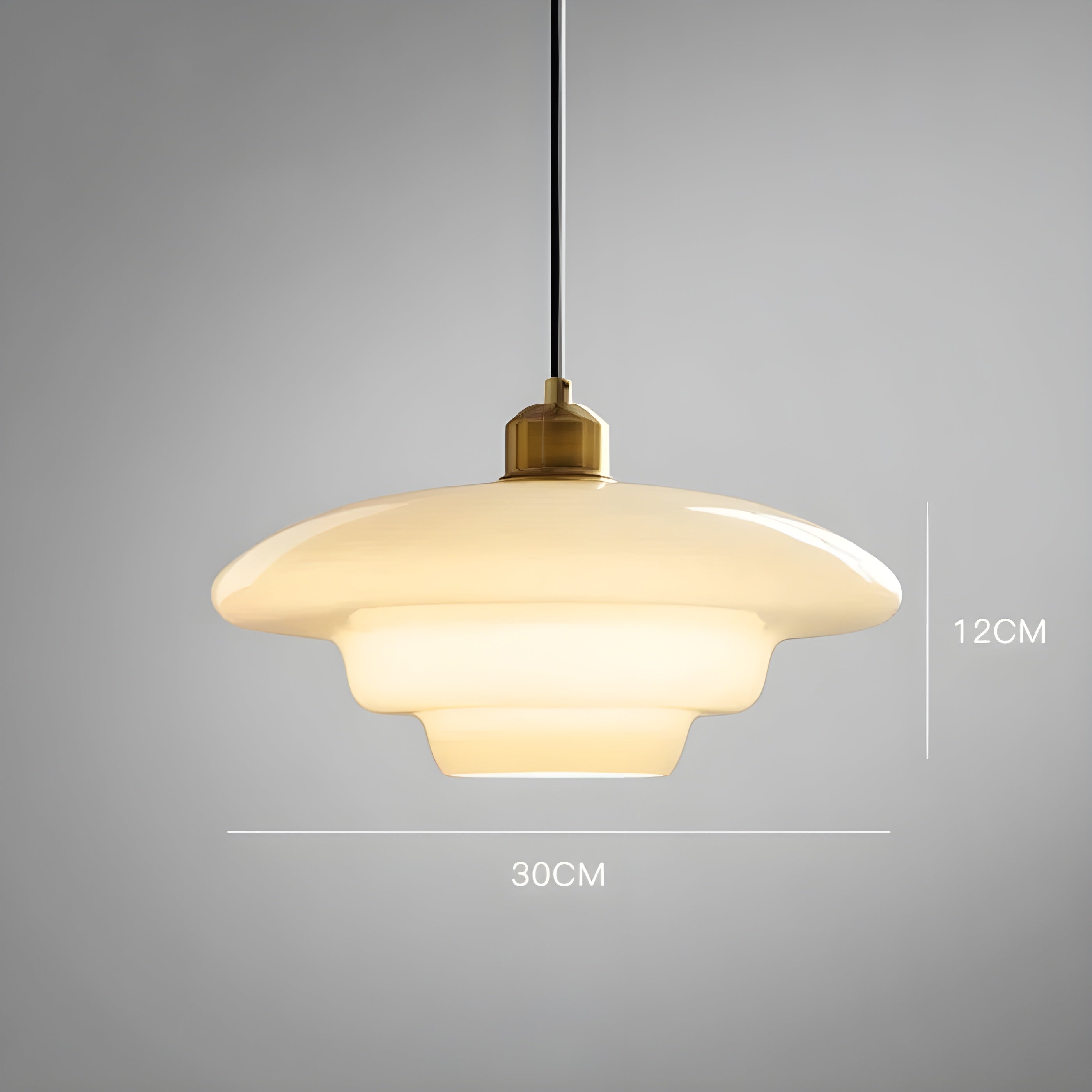 IvoryGlow Light - Modern hänglampa i elfenbensfärgad glas