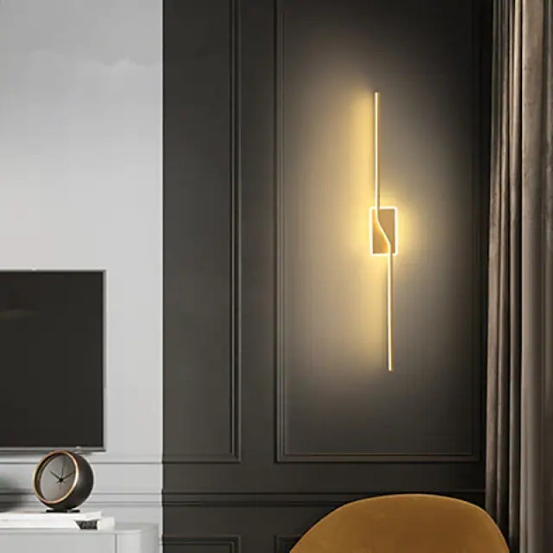 Moderna Minimalistiska LED Vägglampa Svart/Guld