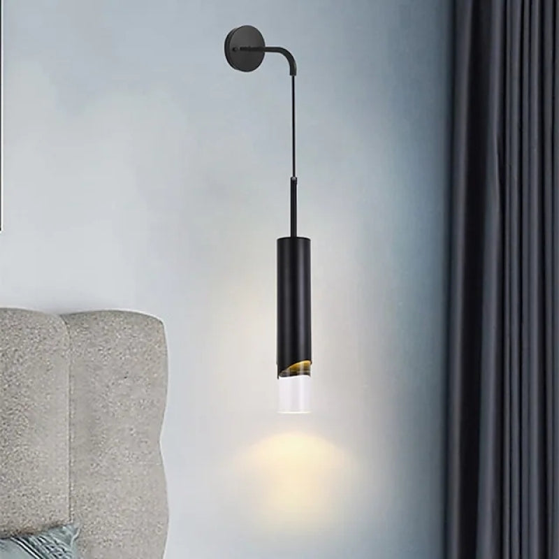 Elegant LED Vägglampa Guld/Svart Sovrum