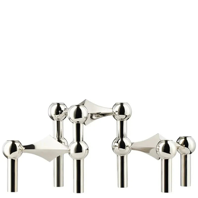 Abstrakt Stil Molekylär Struktur Ljuslykta - Metall Design