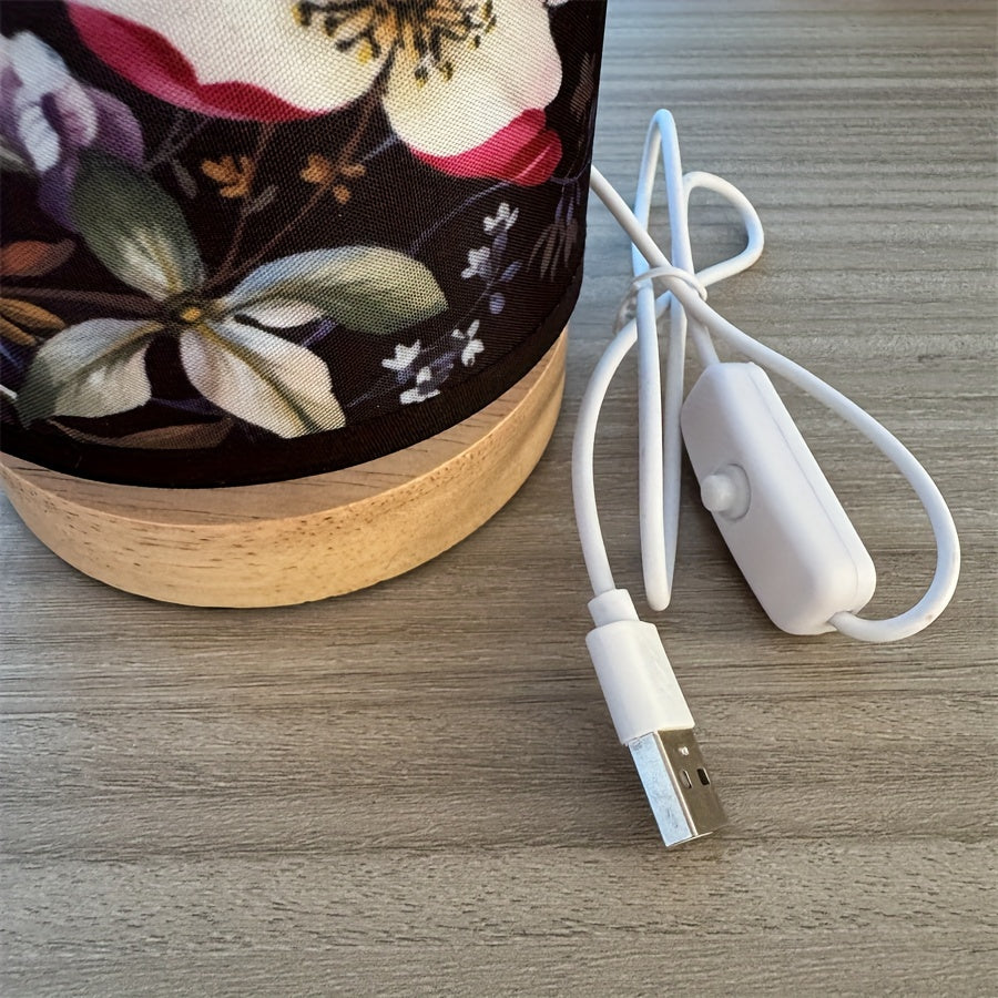 GlowWood - Fantasifull LED Bordslampa med Träbas