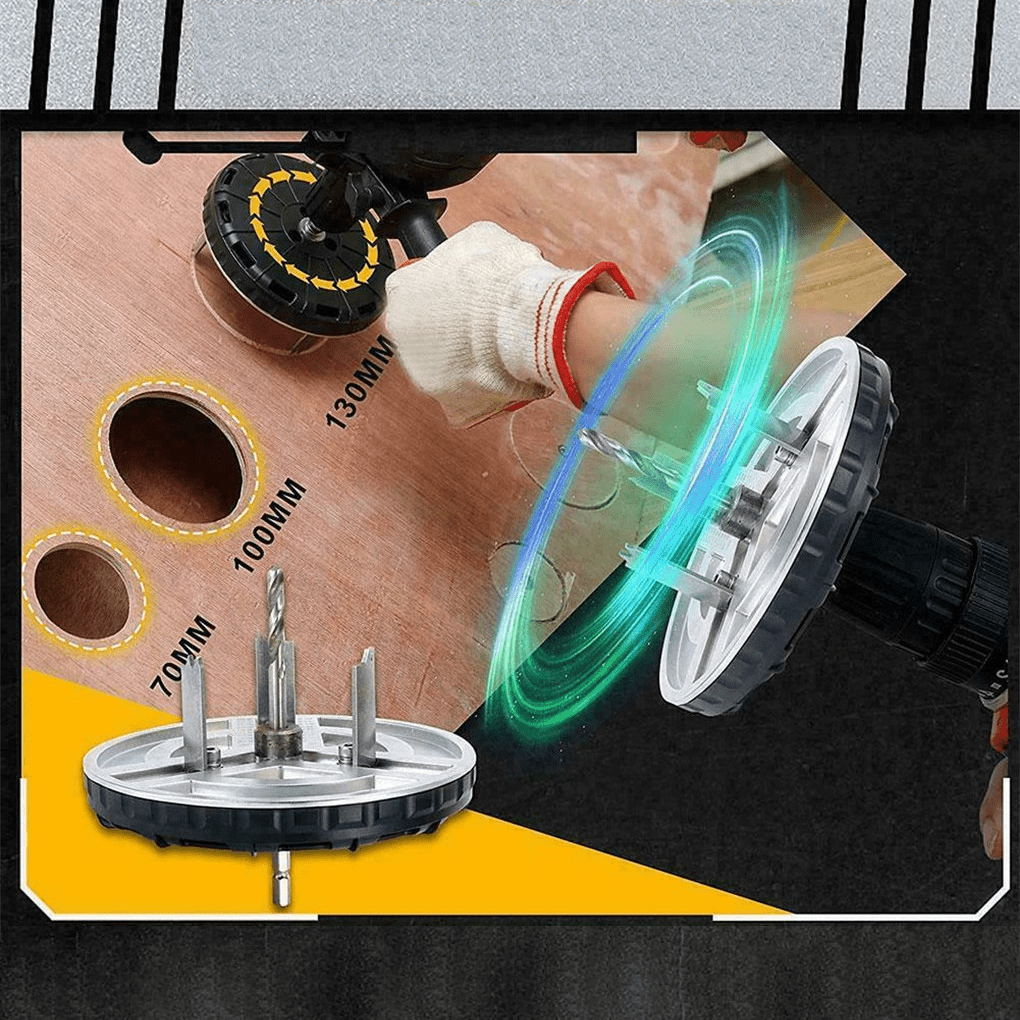 Justerbar Ponsaw – Precisionshålskärare med 4,5–13 cm diameter för trä & plast