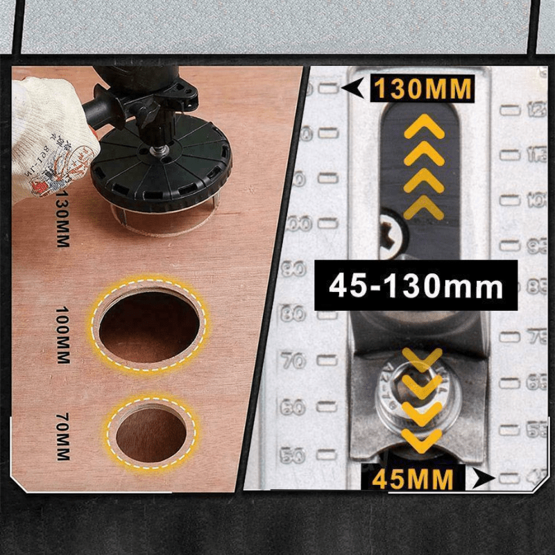 Justerbar Ponsaw – Precisionshålskärare med 4,5–13 cm diameter för trä & plast