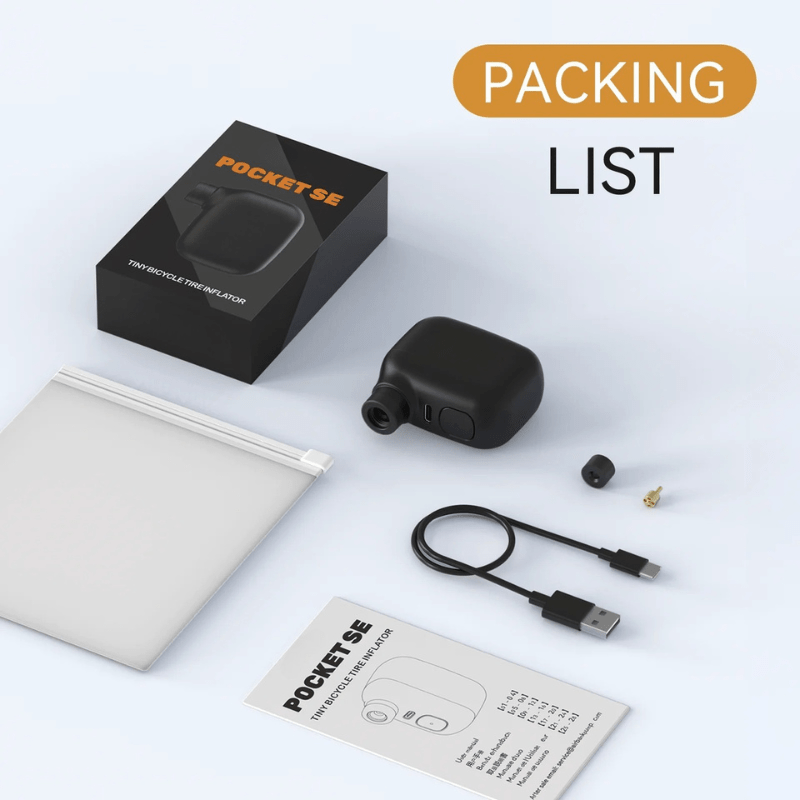 AIRCYCLE – Bärbar, batteridriven cykelpump med 100PSI för alla ventiler