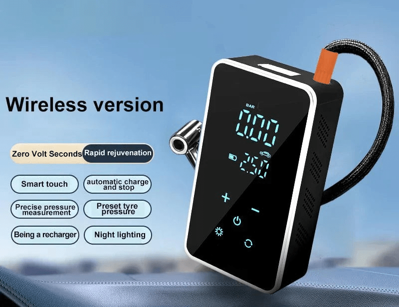 AirMax Touch - Bärbar elektrisk luftpump med pekskärm och 150 PSI