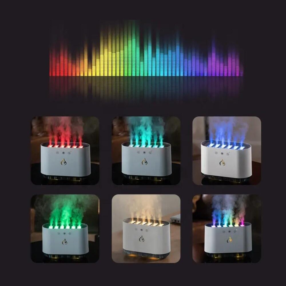 Airmist Pro - Ultraschall-luftfuktare med LED-ljus och 6 munstycken