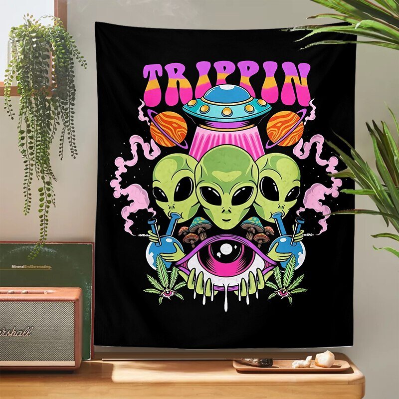 Alien Vägghängande Tapestry - Jacquard 100% Polyester Dekor