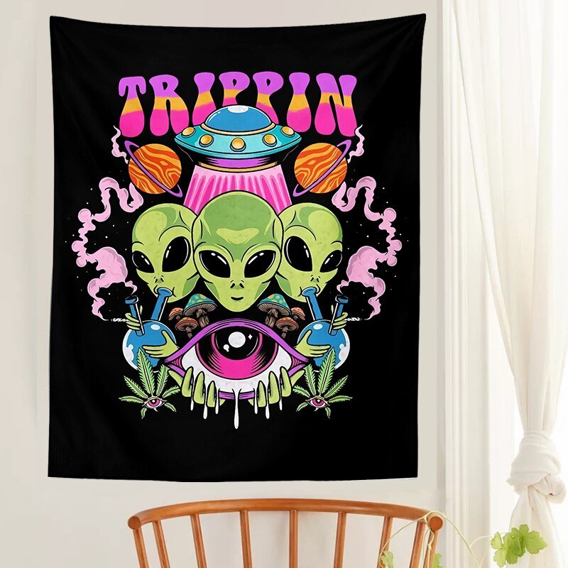 Alien Vägghängande Tapestry - Jacquard 100% Polyester Dekor