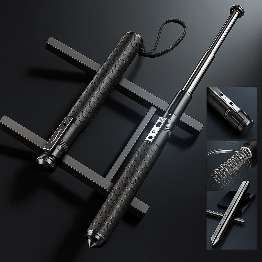 AllGuard Lager – Automatisk självförsvarspinne med stabilitetsstöd