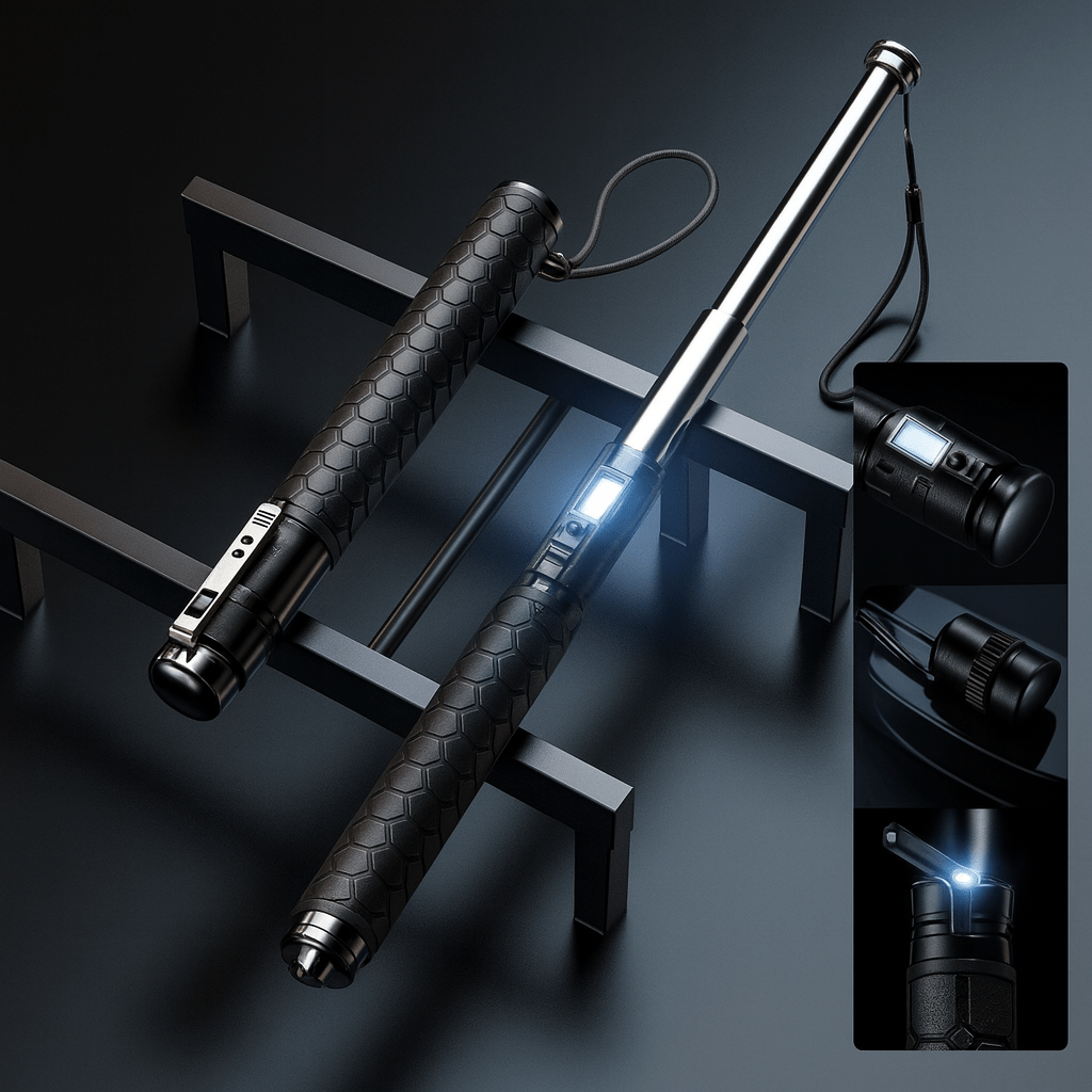 AllGuard Lager – Automatisk självförsvarspinne med stabilitetsstöd