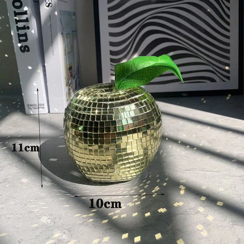 Äpple & Banan Diskokula Fruktsdekoration - Glas Konst