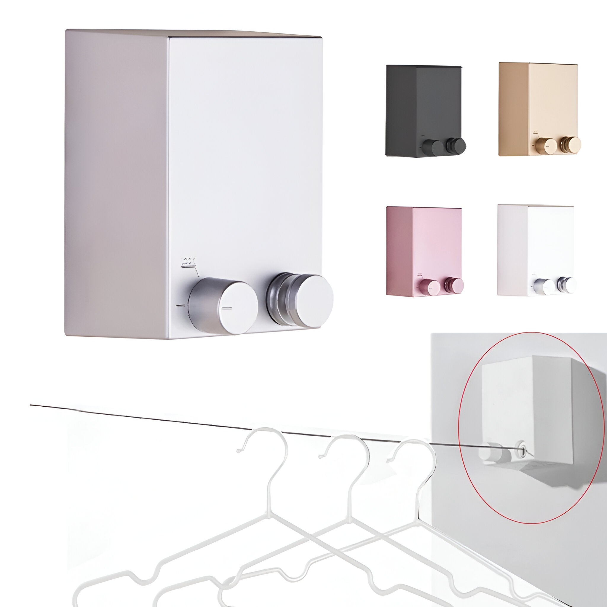 BreezeHold - Tvätttorkare Snöre Väggfäste