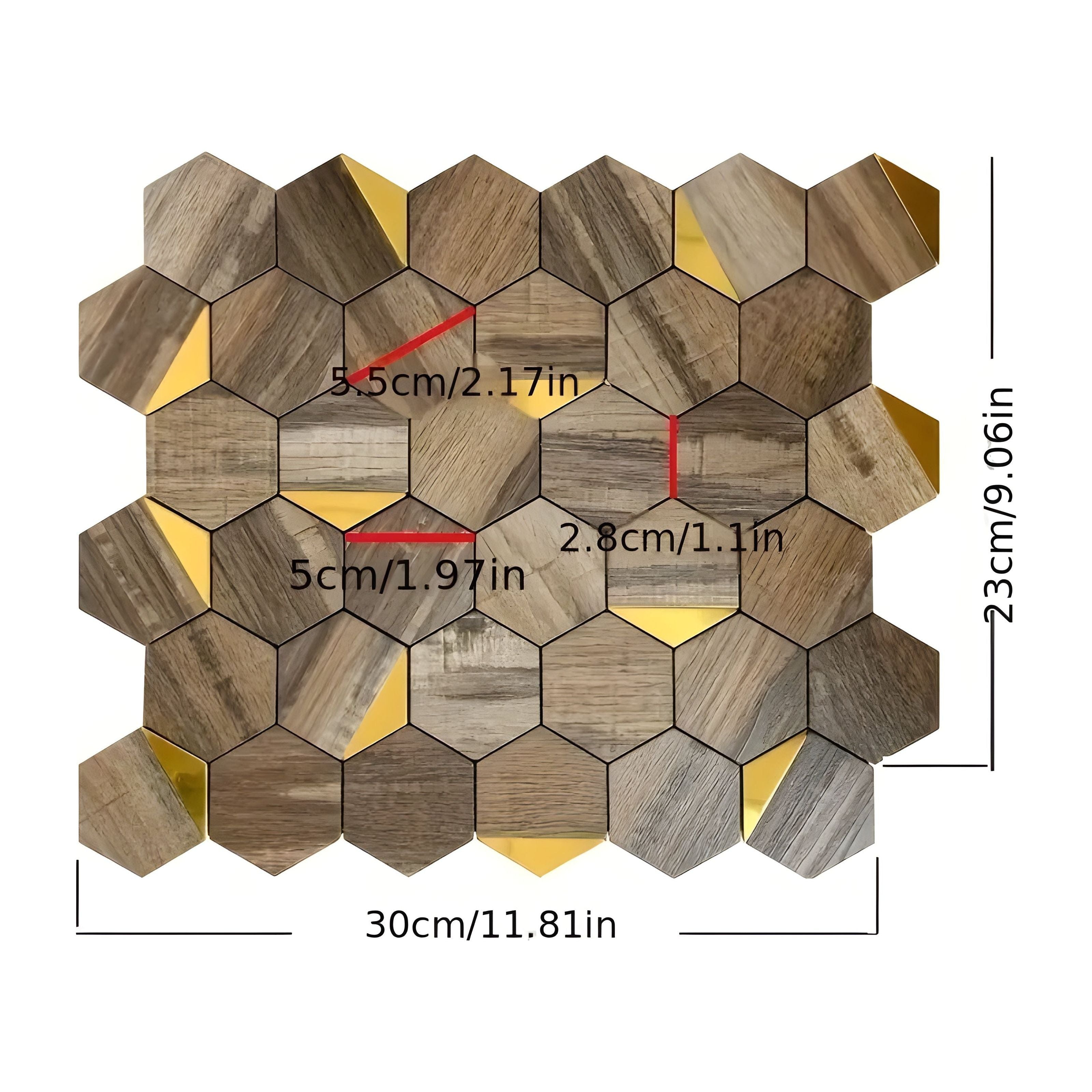 HexaGrip Tapet - Vattentät Hexagon Självhäftande Tapet