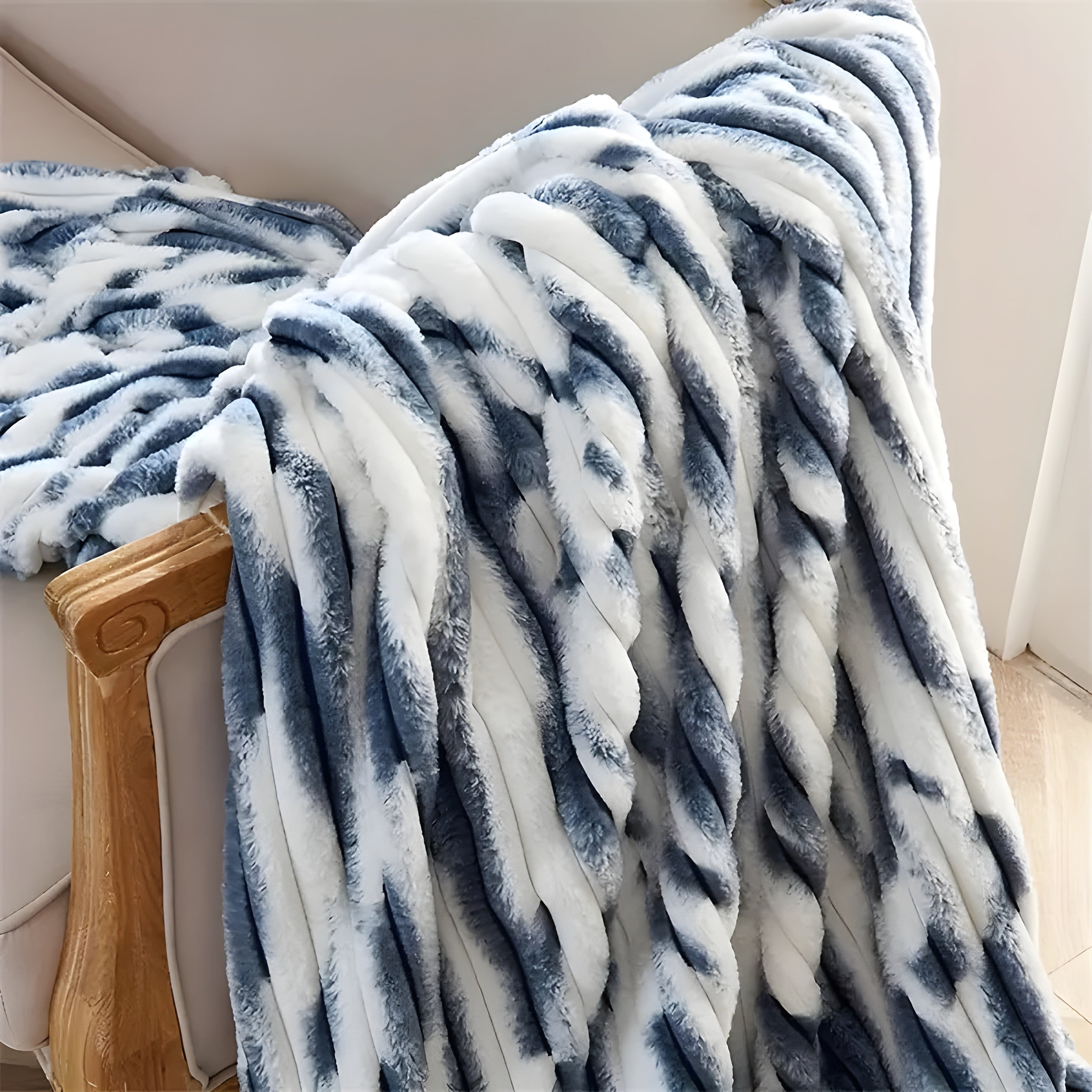 FauxFur Täcke - Mjuk Pläd-Sherpa-Fleece Täcke