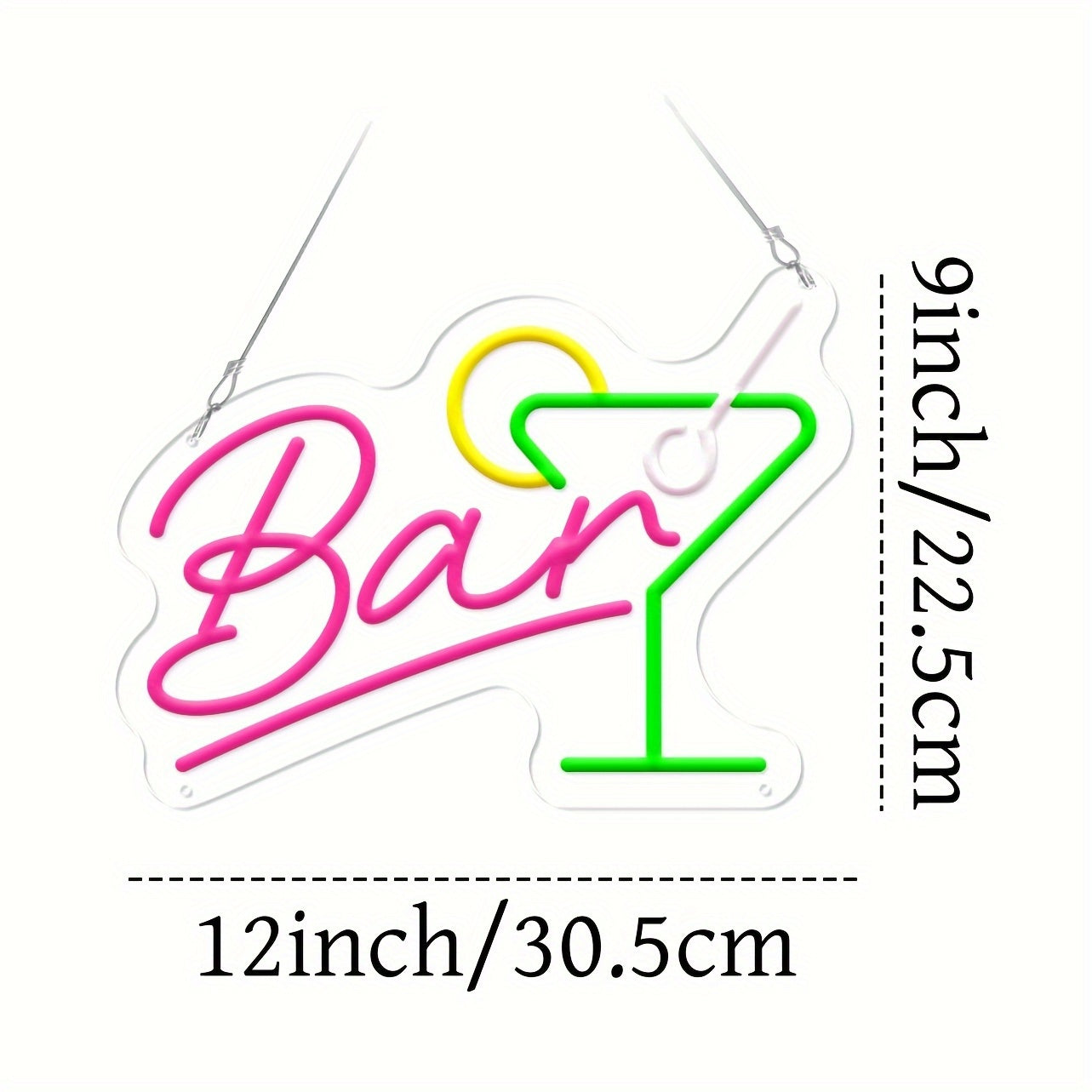 Dimmbar LED Neon Bar Skylt – USB Driven med Dimmer