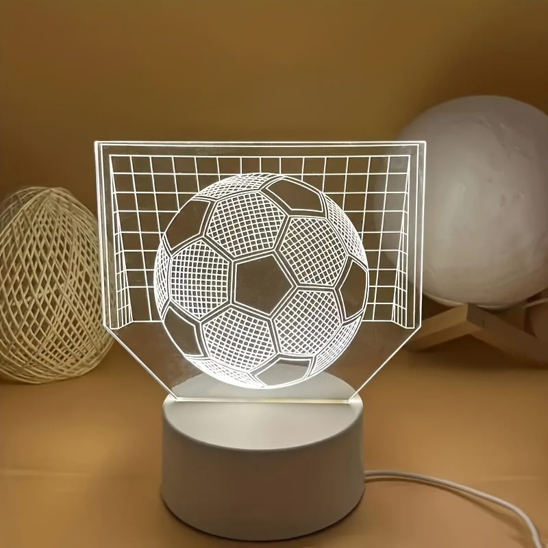 SoccerGlow - Fotboll LED Nattlampa med Akrylbasis