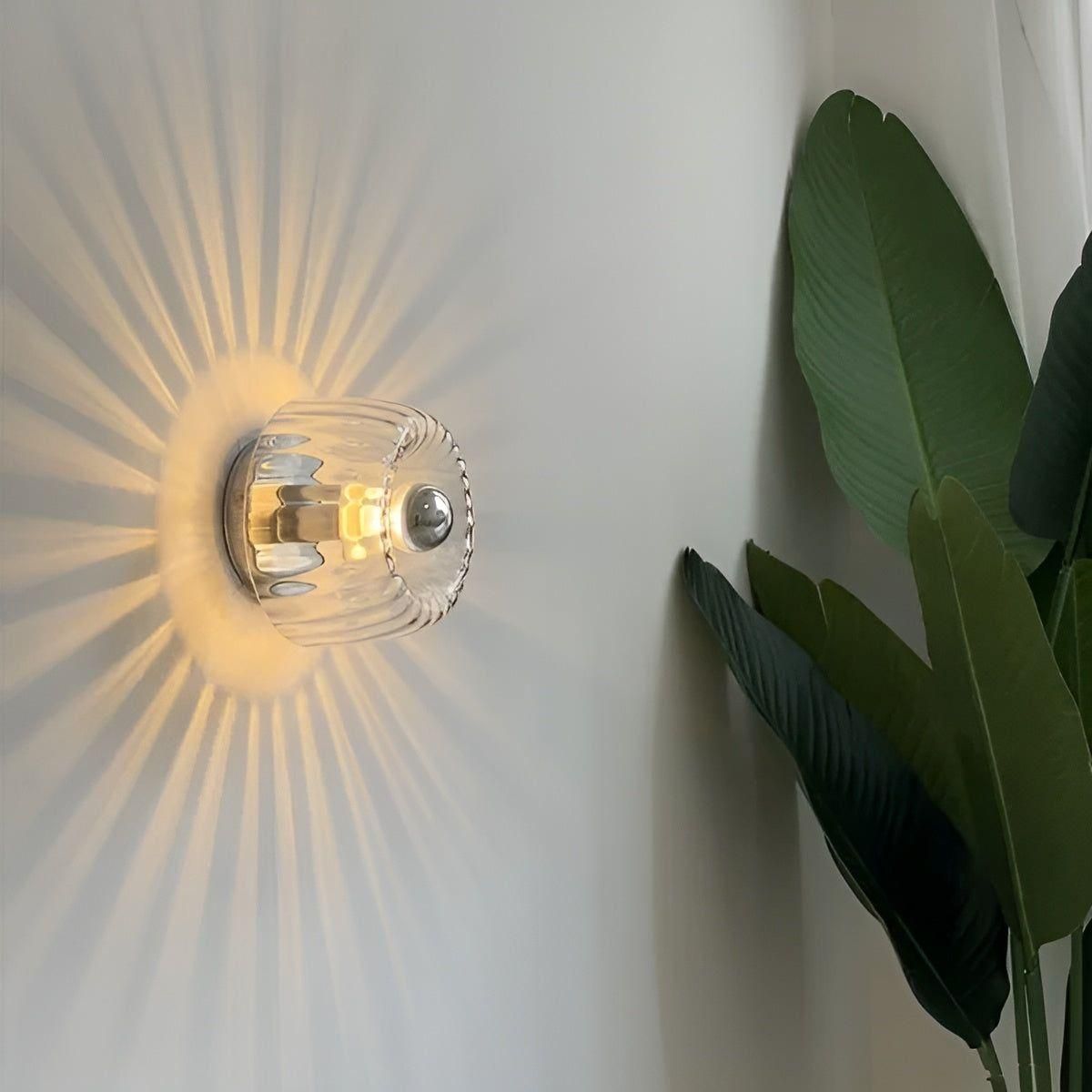 ScandiShine Light - Modern Skandinavisk Glas Vägglampa