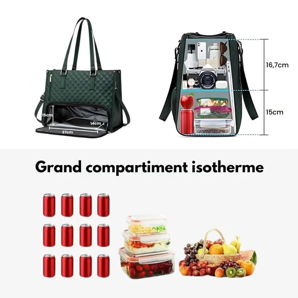 Bagsball 2-i-1 - Stilig bärkasse med isolerat lunchfack