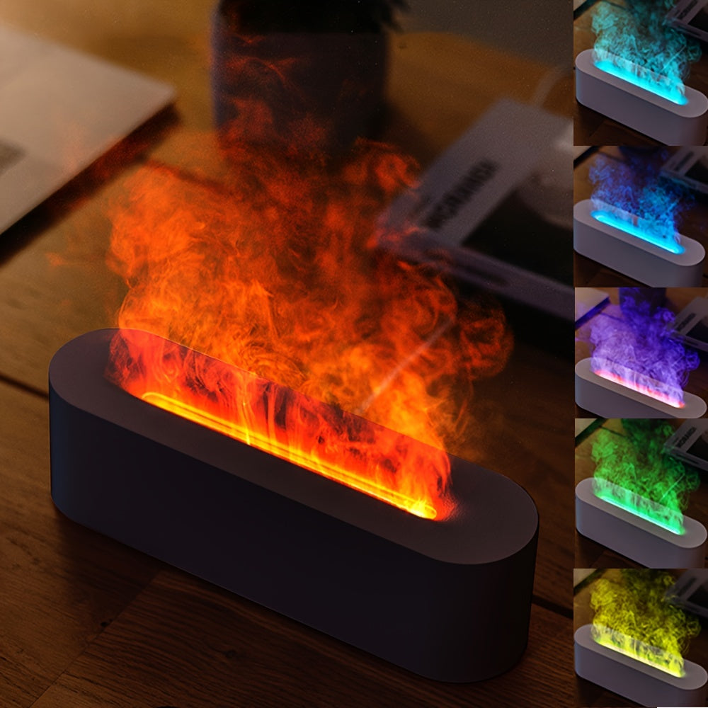 FlameGlow - USB Aromalampa med Flammeffekt och RGB Belysning