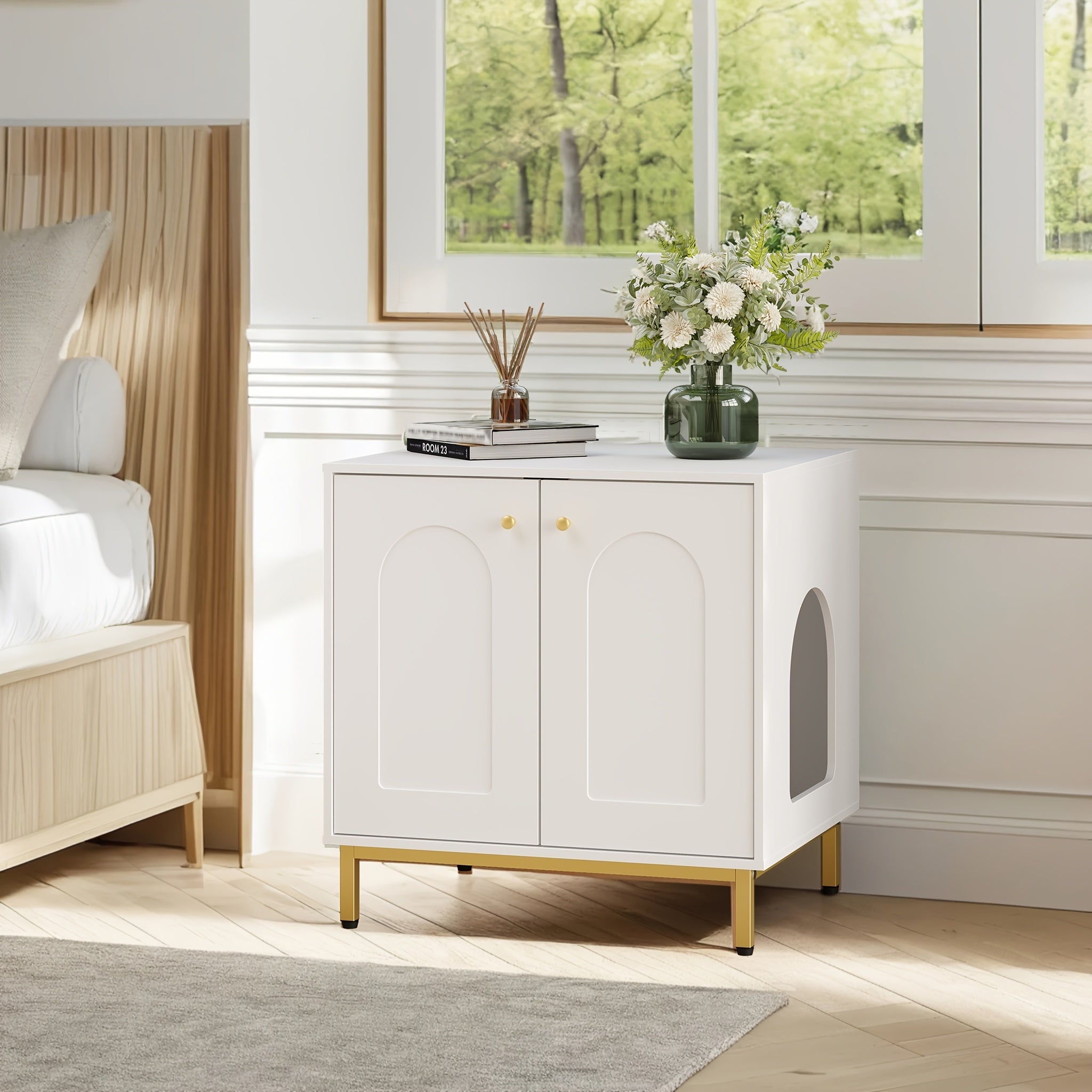 Dold kattlåda sidobord