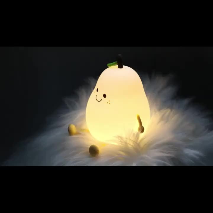 PearGlow - USB Uppladdningsbar Päronformad LED Skrivbordslampa med Dimmbara Funktioner