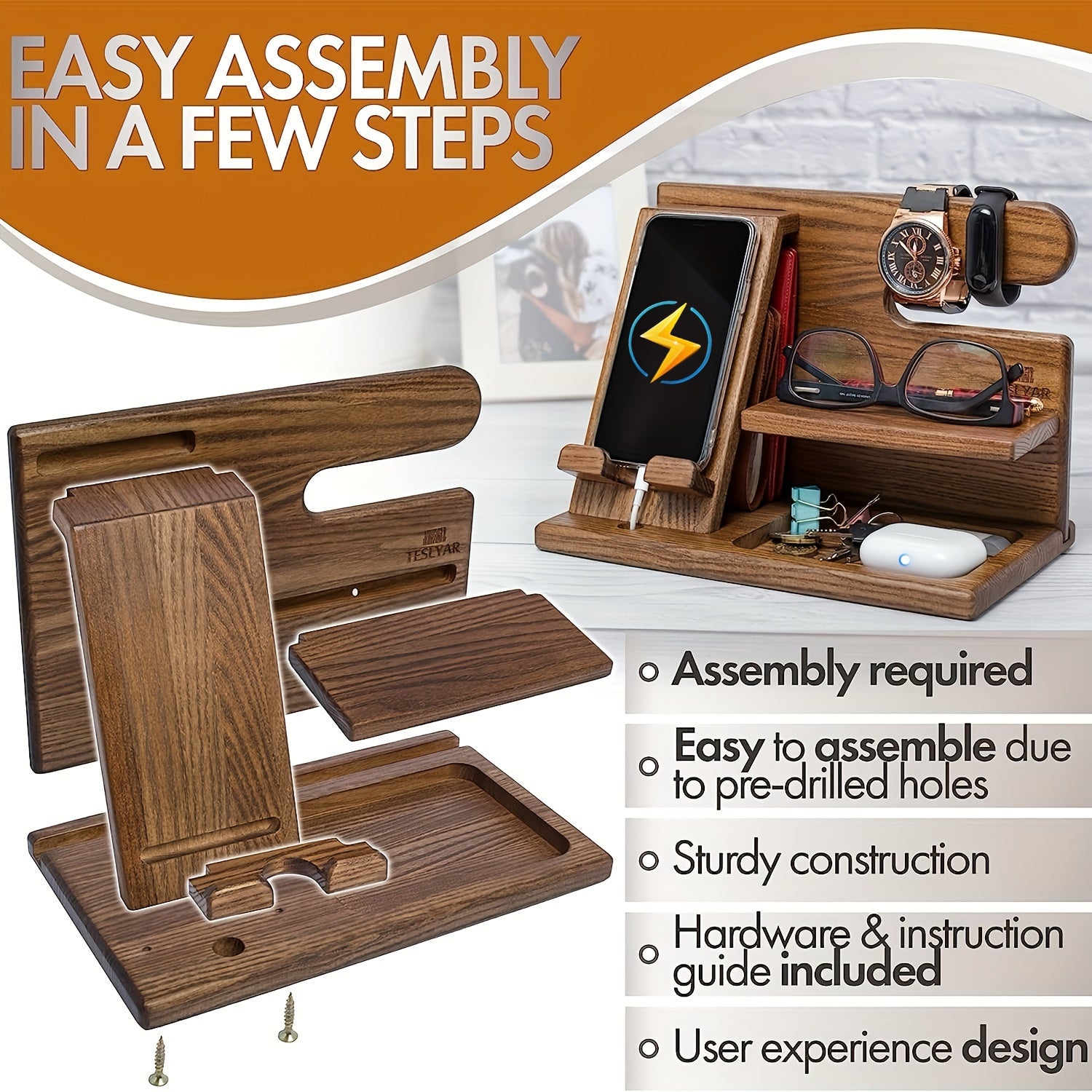 Stilig Trähylla – För ett Organiserat Utrymme