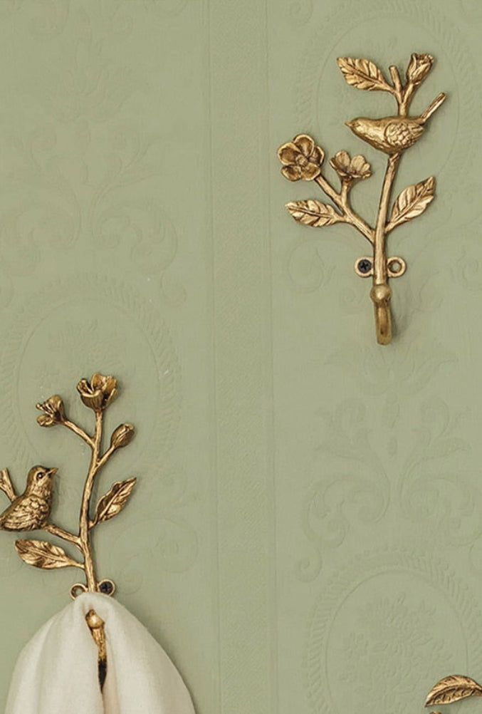 Carvallo – Metall Väggkrok med Lekfullt Fågelmönster