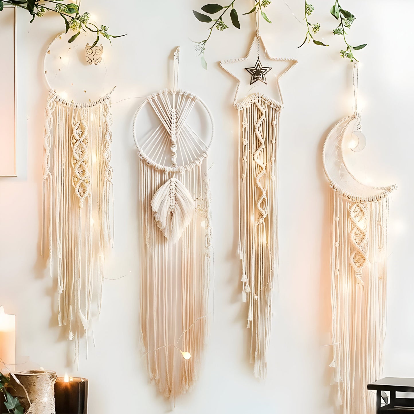 CrescentKnot Drömfångare – Makramé Drömfångare Inredningsaccessoar