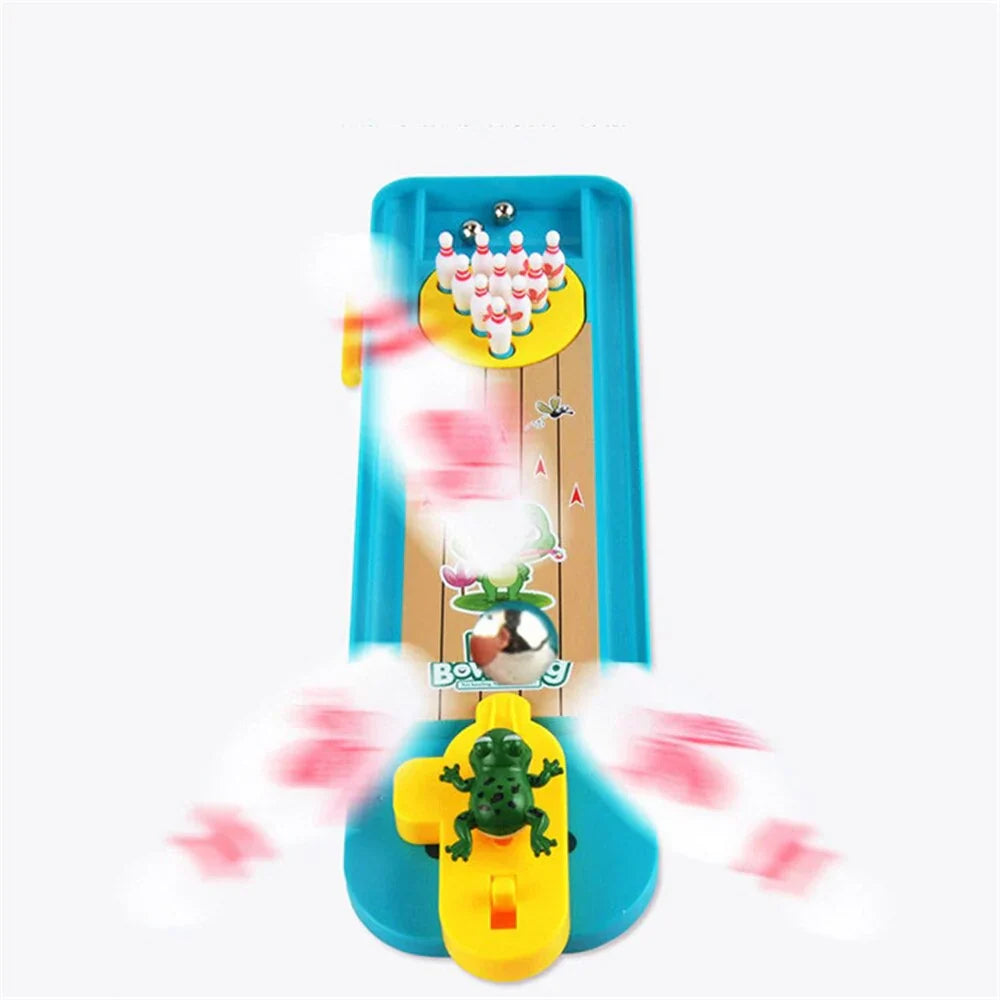 Jumping Frog Bowling Alley - Främjar motoriska färdigheter - Mini bowlinghall