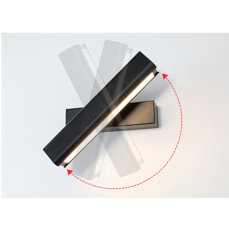 Aqsa Modern LED Vägglampa Inre Dimmbar Rektangulär Metall/Trä Vardagsrum