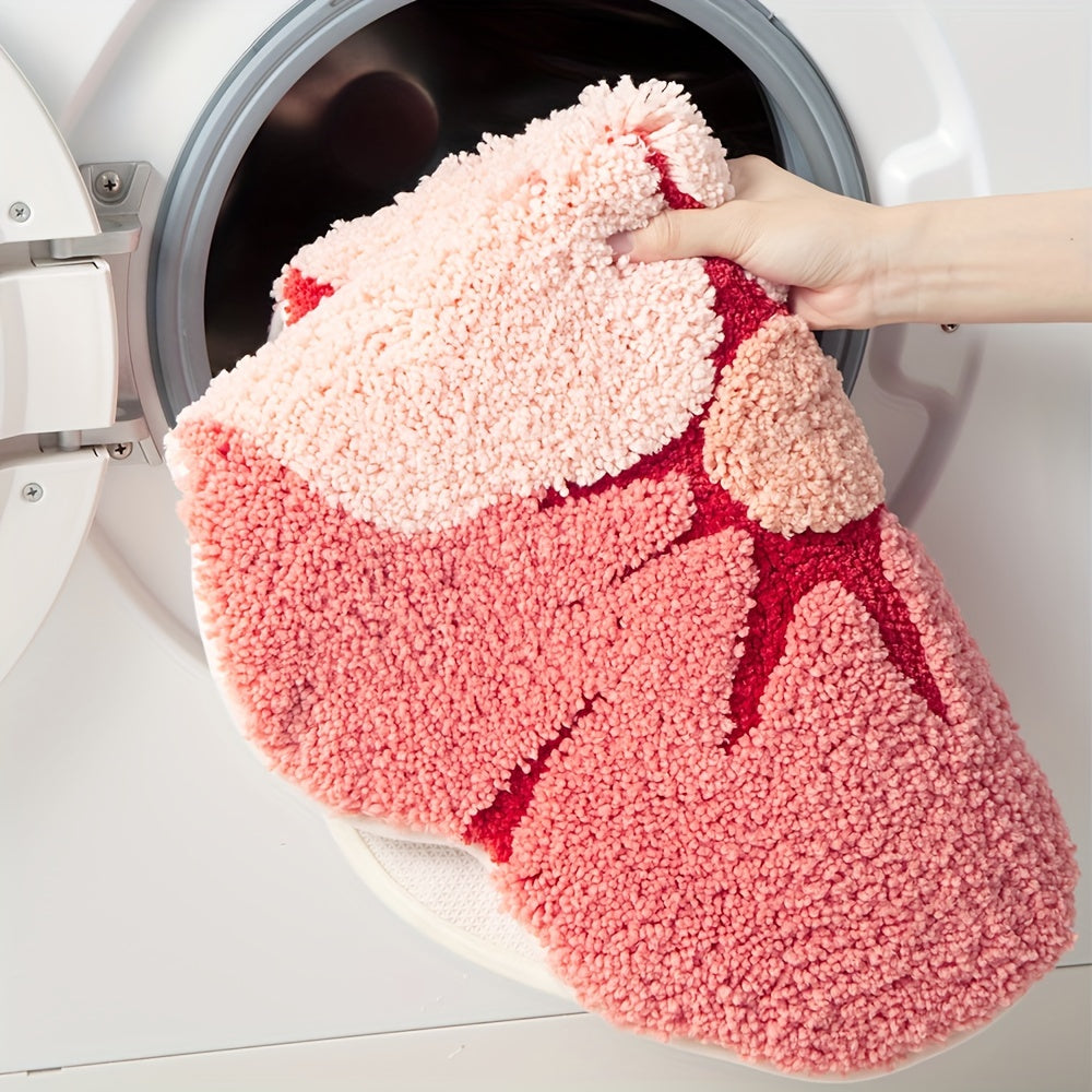 Fluffy Flower Badmatta – Absorberande och Mjuk för Extra Komfort