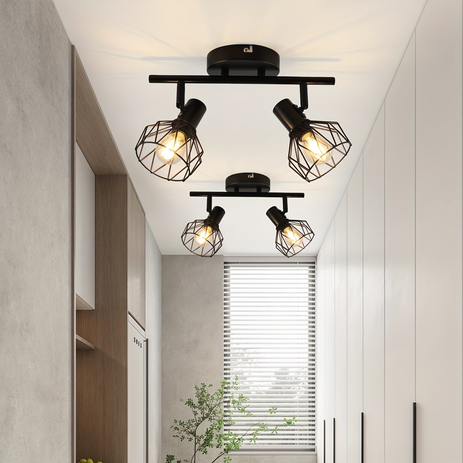 SpotFlex - Svängbar LED Takspot med 2 Bollar E14 Svart