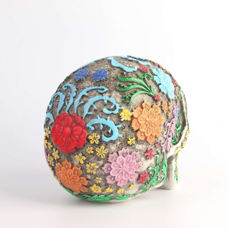 Carvallo - Dekorativ Calaveras Kraniestatue för Kulturell Elegans