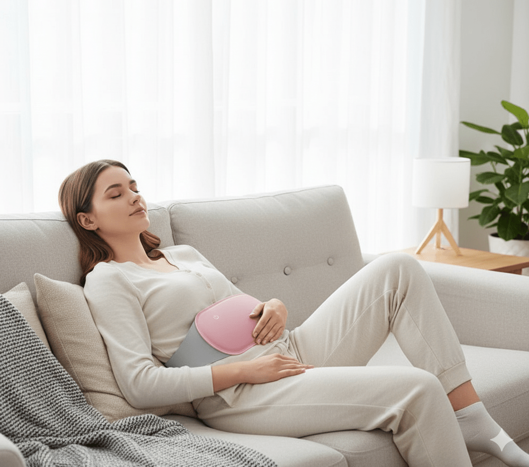 CALMCORE – Elektriskt bältesvärmare med värme och vibration