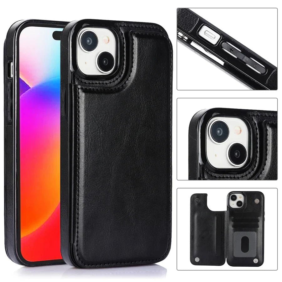 CARDHOLD LÄDER - Elegant smartphonefodral med kortfickor