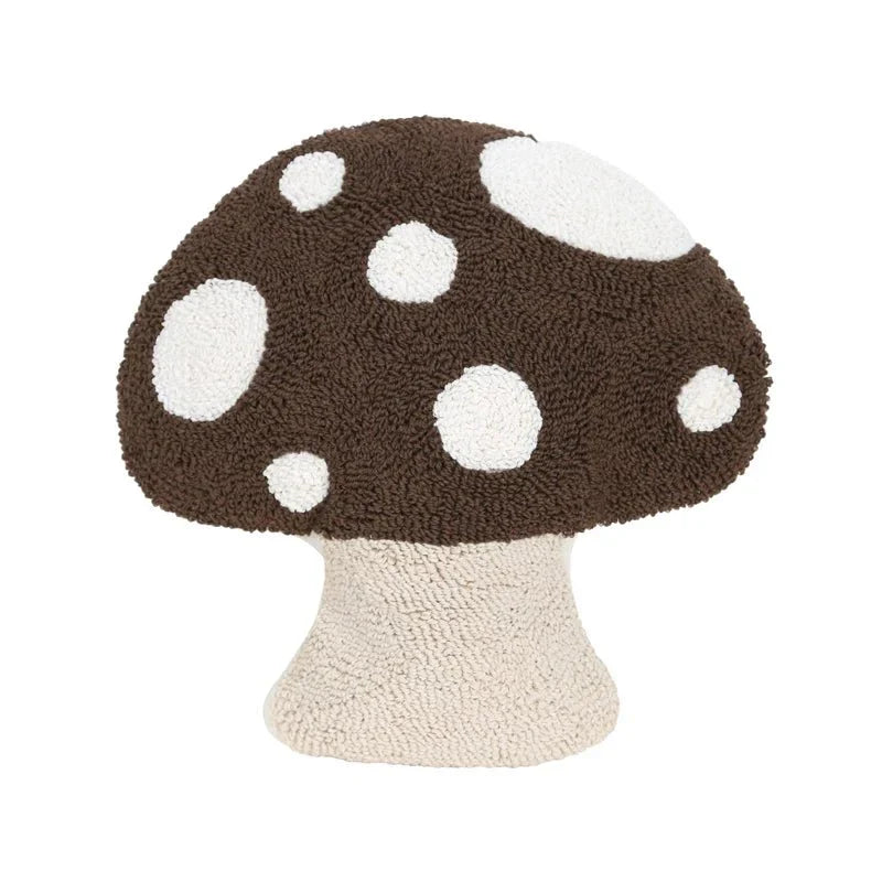 Tecknad kastkuddar med broderad bomullsdesign