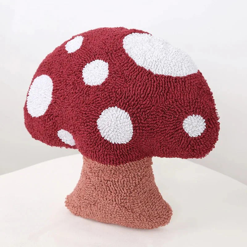 Tecknad kastkuddar med broderad bomullsdesign