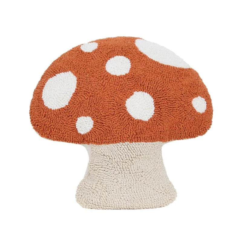 Tecknad kastkuddar med broderad bomullsdesign