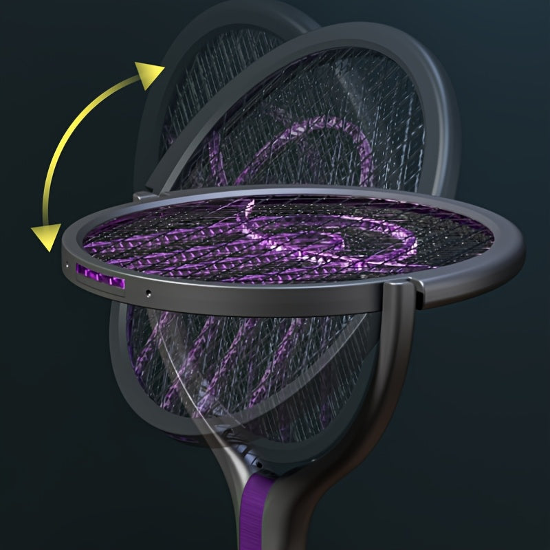 Fällbar Elektrisk Myggsvartare – Laddningsbar med Förlängningsbart Handtag