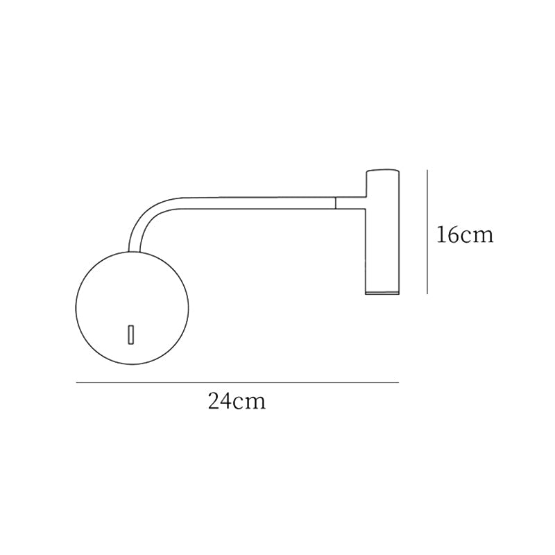 Orr Modern LED Vägglampa - Svart/Vit - Vardagsrum