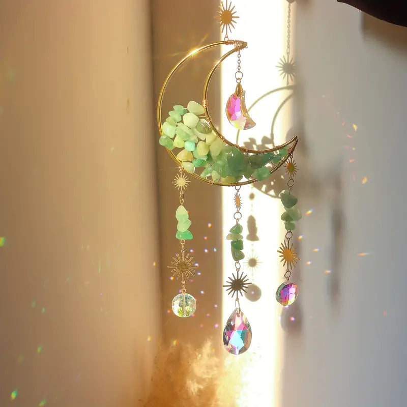 MoonGlow - Prism Måne Drömfångare för Mysterisk Stämning