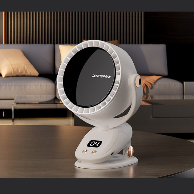 Bärbar bladlös fläkt med digital display – Tyst och uppladdningsbar kylning för inomhus- och utomhusbruk