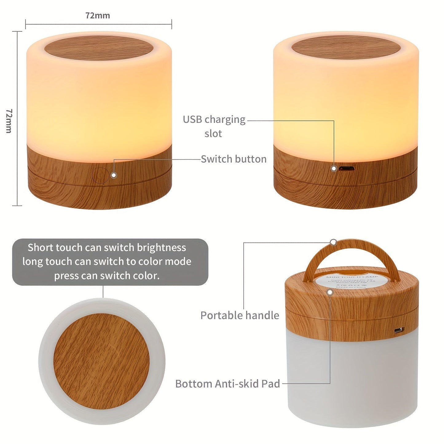 LightAura - RGB Bordslampa Touch Control med Fjärrkontroll