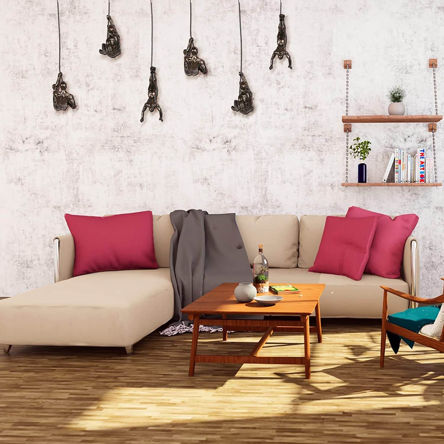 ArtiClimb Väggfigur | Klättrande skulptur i konstharp