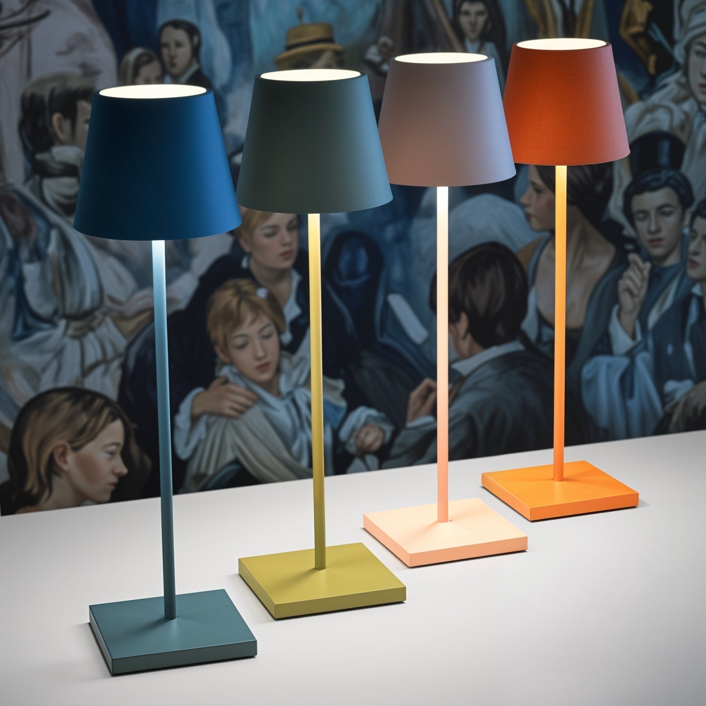 Modern trådlös bordslampa | 15" uppladdningsbar LED | Beröringsljusstyrning | Elegant design i 10 färger