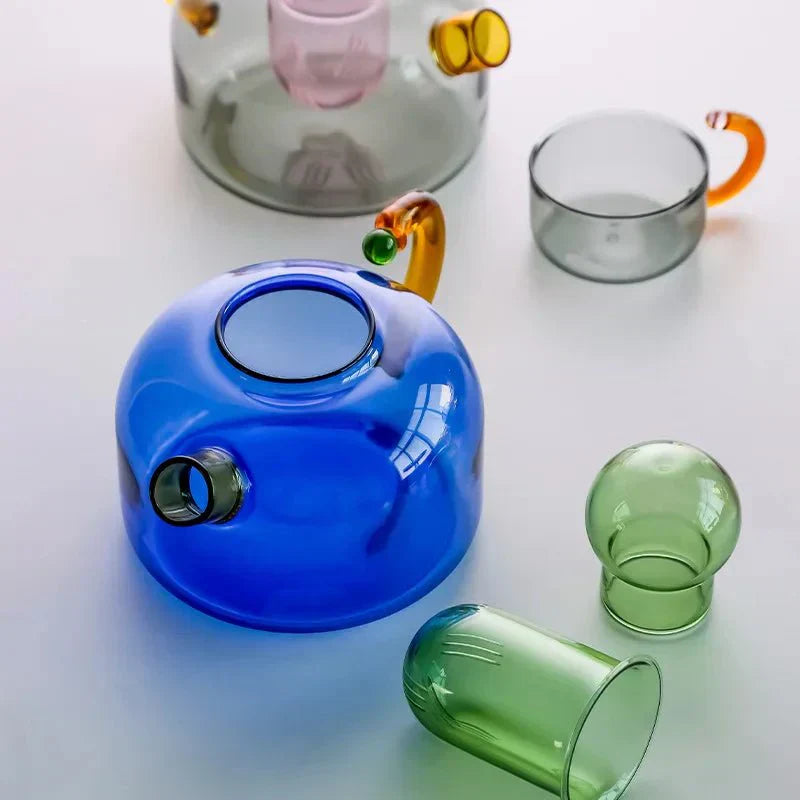 GlowHarmony Lyxig Transparent Kettle och Mug Set